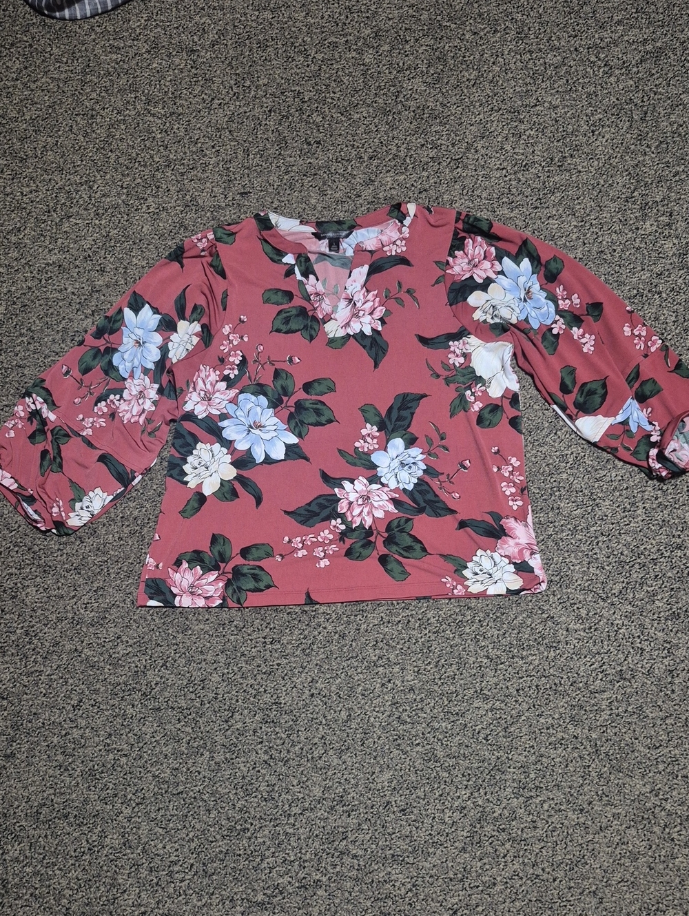 Banana Republic Rose Floral V-Neck Blouse
